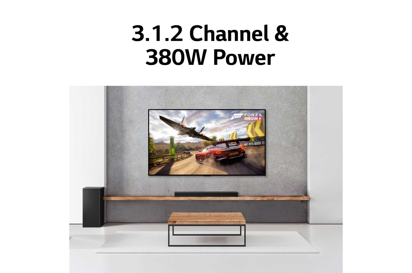 LG SP70Y, 380W, 3.1.2ch with Meridian & Dolby Atmos® Soundbar, SP70Y