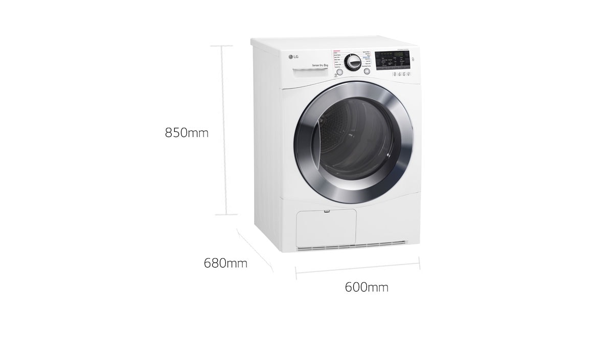 8kg Condensing Dryer in White Finish with Tag On function TDC80NPW