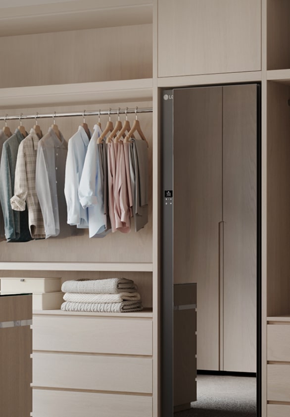 LG Styler in the dress room