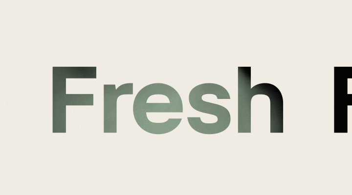 Typo animation of the word Fresh