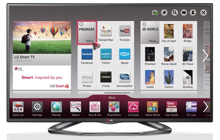 LG 55" (139cm) Full HD Smart 3D LED LCD TV, 55LA6200