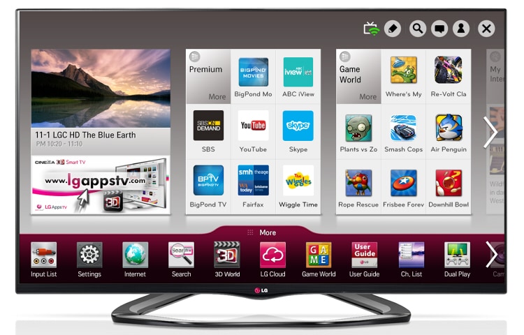 LG 55" (139cm) Full HD Smart 3D LED LCD TV, 55LA6620