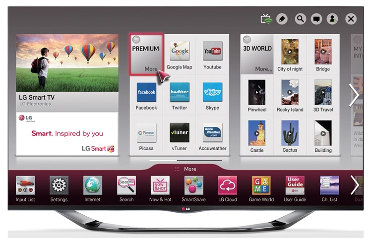 LG 55" (139cm) FULL HD Smart 3D LED LCD TV, 55LA6910