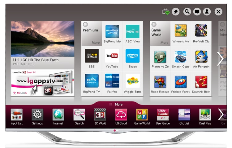 LG 55" (139cm) Full HD Smart 3D LED LCD TV, 55LA7400