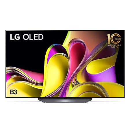 Front view with LG OLED and 10 Years World No.1 OLED Emblem.