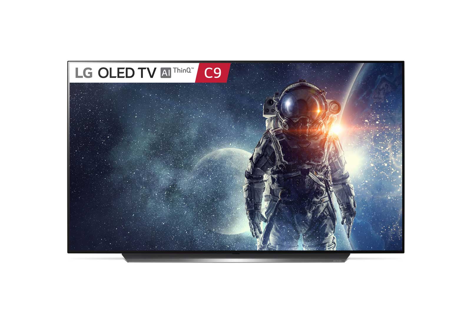 LG OLED 77” TV w Design on stand, Alpha 9 Gen2 processor & Google Assistant™, OLED77C9PTA