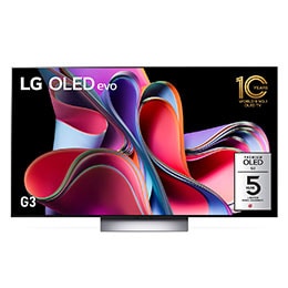 LG G3 77 inch OLED evo TV with Self Lit OLED Pixels