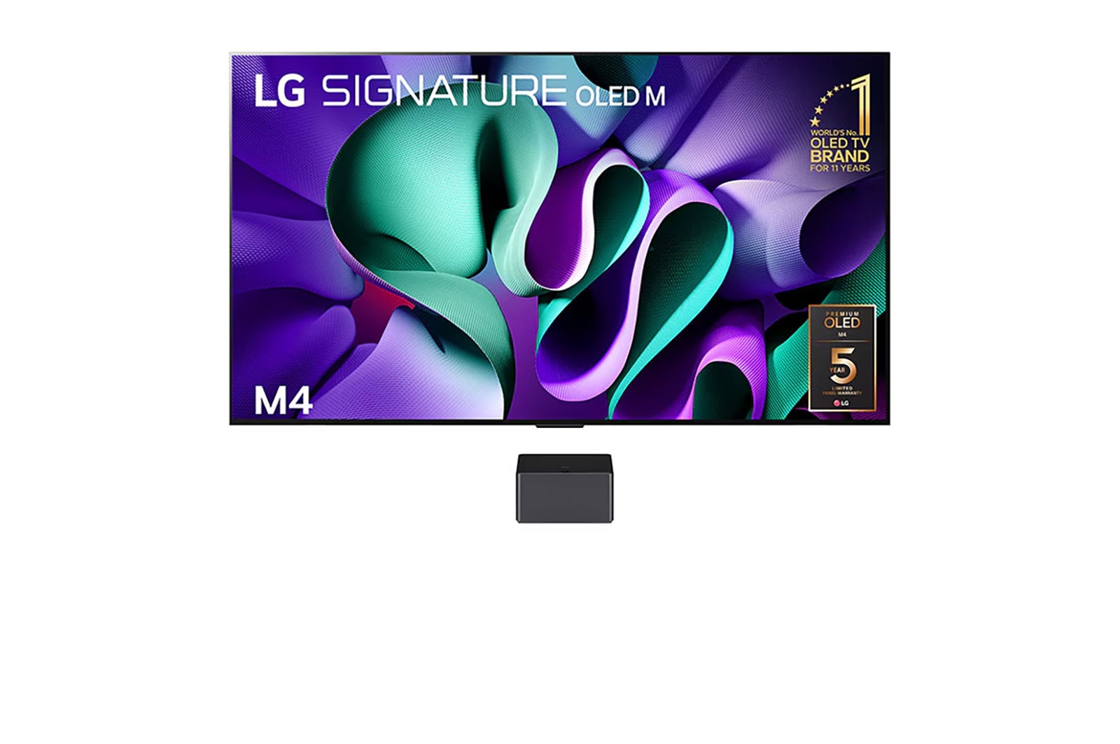 LG True Wireless TV 97 inch LG SIGNATURE OLED M4 with 4K 120Hz Video & Audio Transfer , OLED97M4PSA