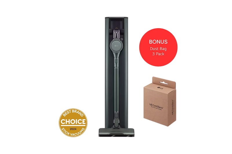 Front view of A9T-MAX Handstick Vac + BONUS Dust Storage Bags A9T-MAX-D