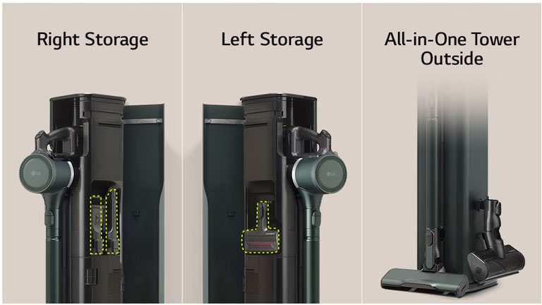 Empty, store and charge in one place