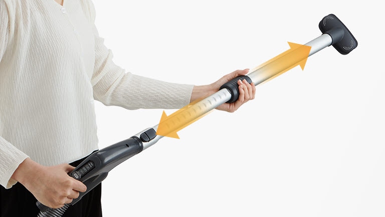 This image shows The telescopic pipe is convenient because it is adjustable in length.