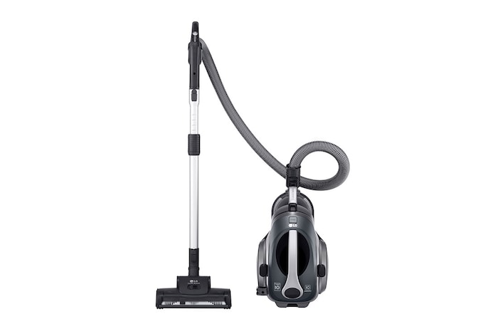 Front View of LG Kompressor™ Canister Vacuum Iron Gray KV-PRO