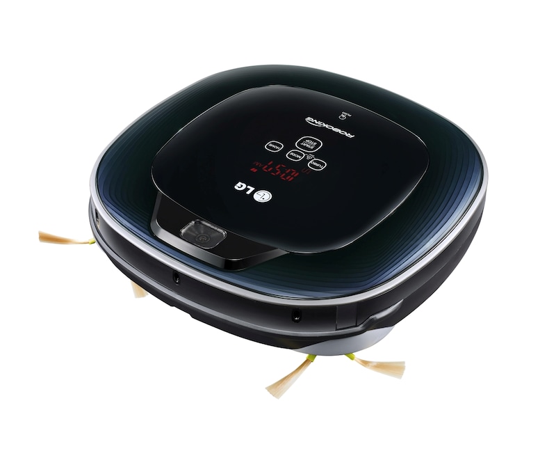 Front view of Roboking Square Dual Eye Robotic Bagless Vacuum VR64604LV