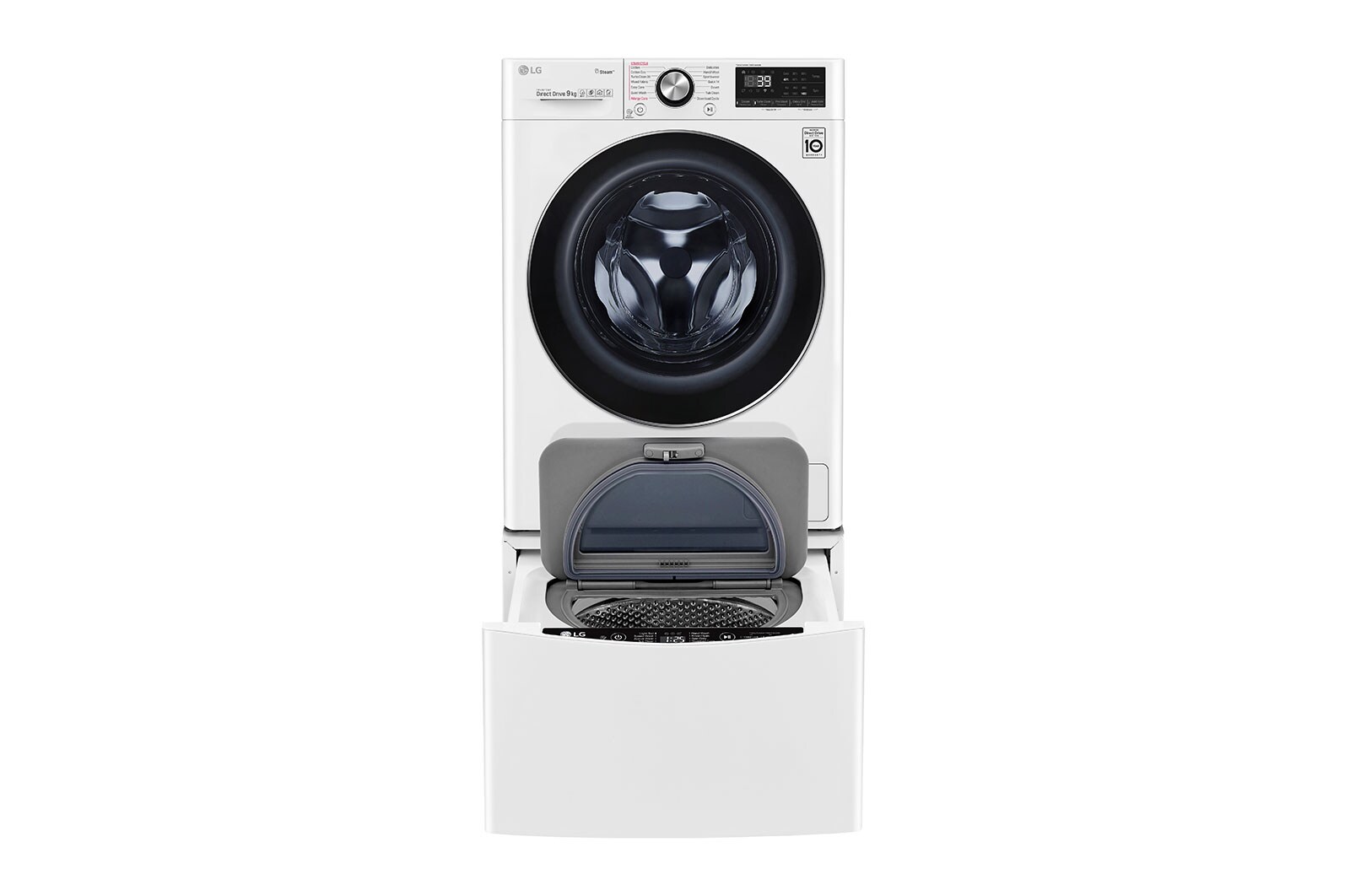 LG 11kg Total Washing Load TWINWash® System including LG MiniWasher, WV9-1409W-WTP20WY