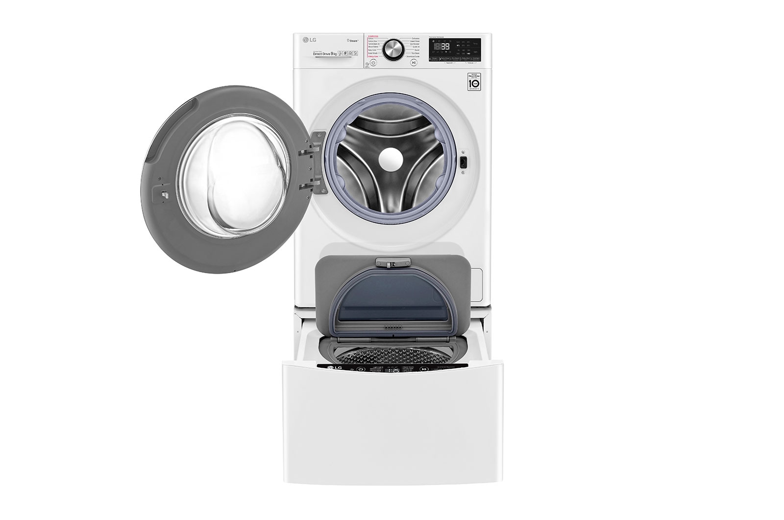 LG 11kg Total Washing Load TWINWash® System including LG MiniWasher, WV9-1409W-WTP20WY