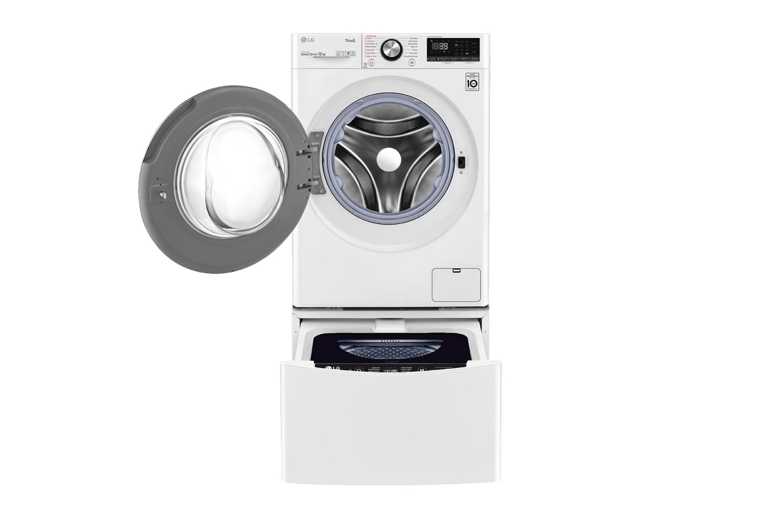 LG 14kg Total Washing Load TWINWash® System including LG MiniWasher, WV9-1412W-WTP20WY