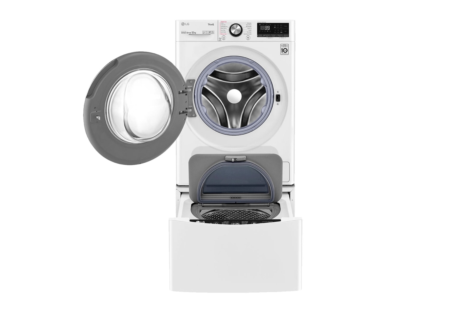 LG 14kg Total Washing Load TWINWash® System including LG MiniWasher, WV9-1412W-WTP20WY