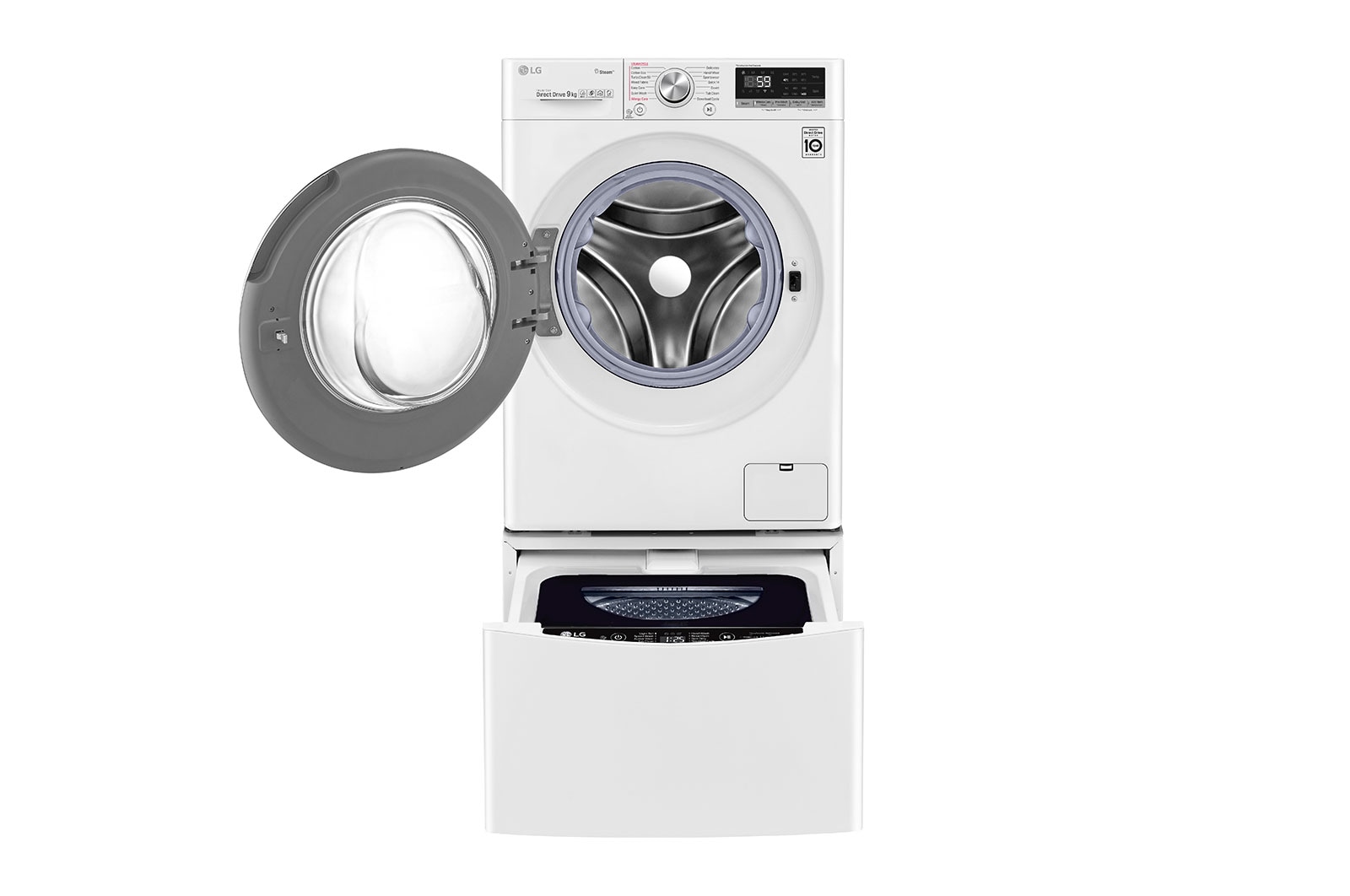 LG 11kg Total Washing Load TWINWash® System including LG MiniWasher, WV7-1409W-WTP20WY