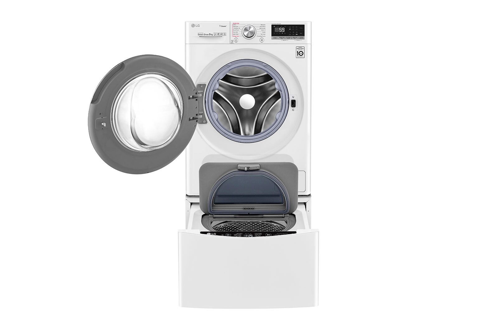 LG 11kg Total Washing Load TWINWash® System including LG MiniWasher, WV7-1409W-WTP20WY