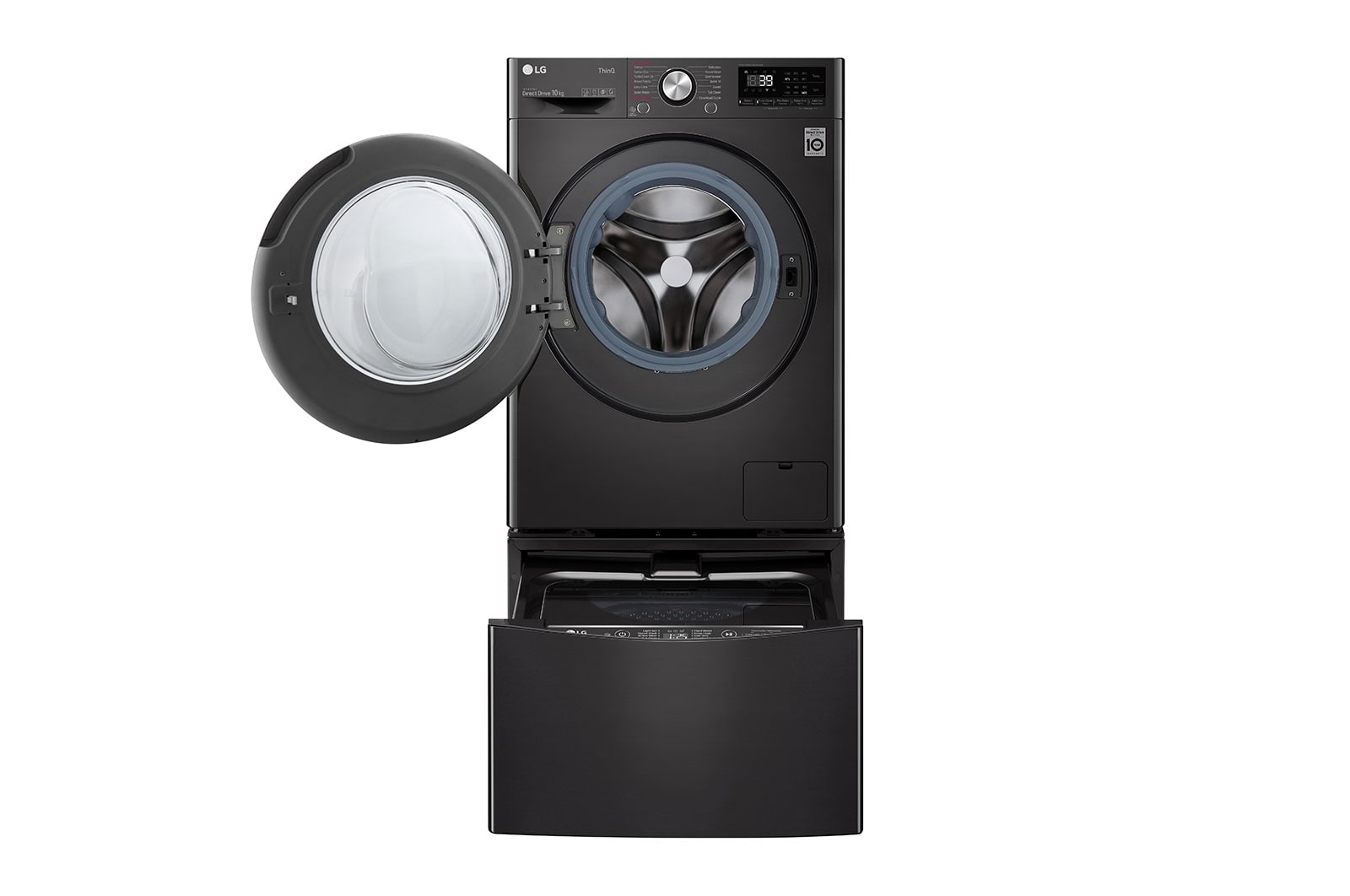 LG 12kg Total Washing Load TWINWash® System including LG MiniWasher, WV9-1410B-WTP20BK