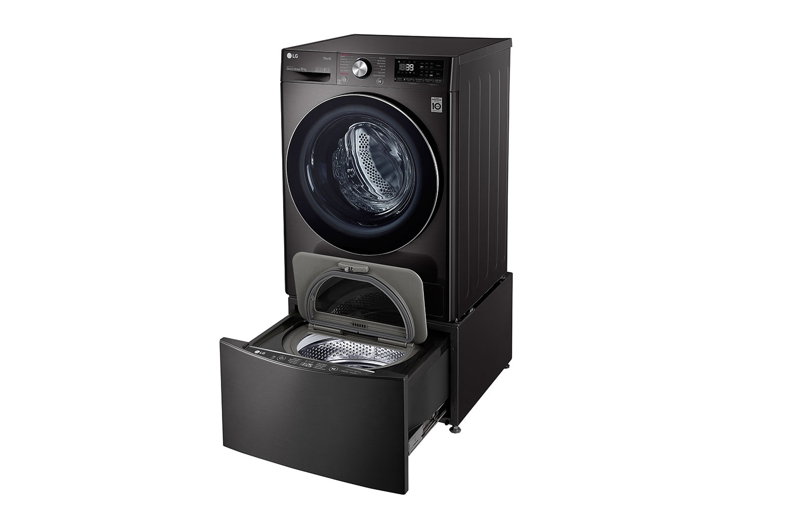 LG 12kg Total Washing Load TWINWash® System including LG MiniWasher, WV9-1410B-WTP20BK