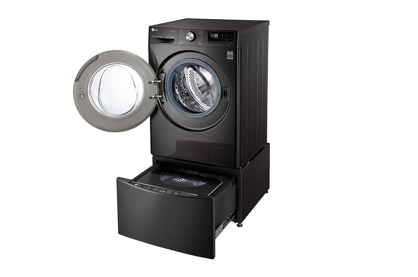 LG 12kg Total Washing Load TWINWash® System including LG MiniWasher, WV9-1410B-WTP20BK