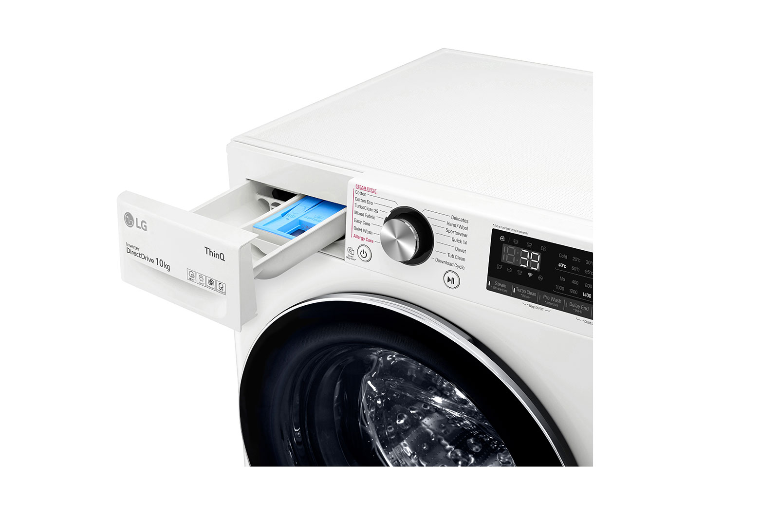 LG 12kg Total Washing Load TWINWash® System including LG MiniWasher, WV9-1410W-WTP20WY