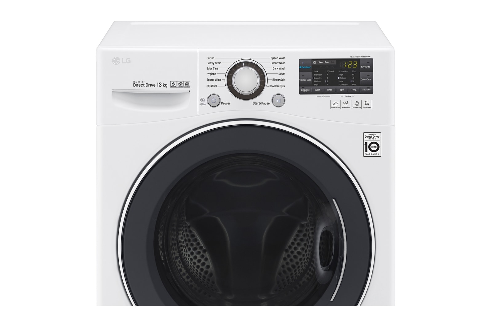 LG 13kg Front Load Washing Machine with Turbo Clean®, WD1013NDW