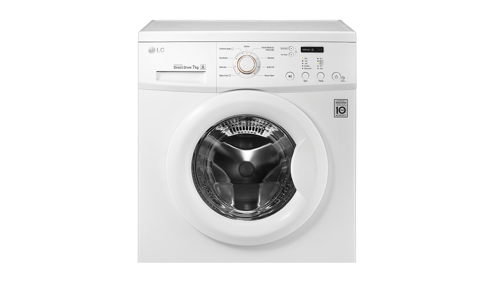 LG 7kg Front Loader Washing Machine, WD1200D