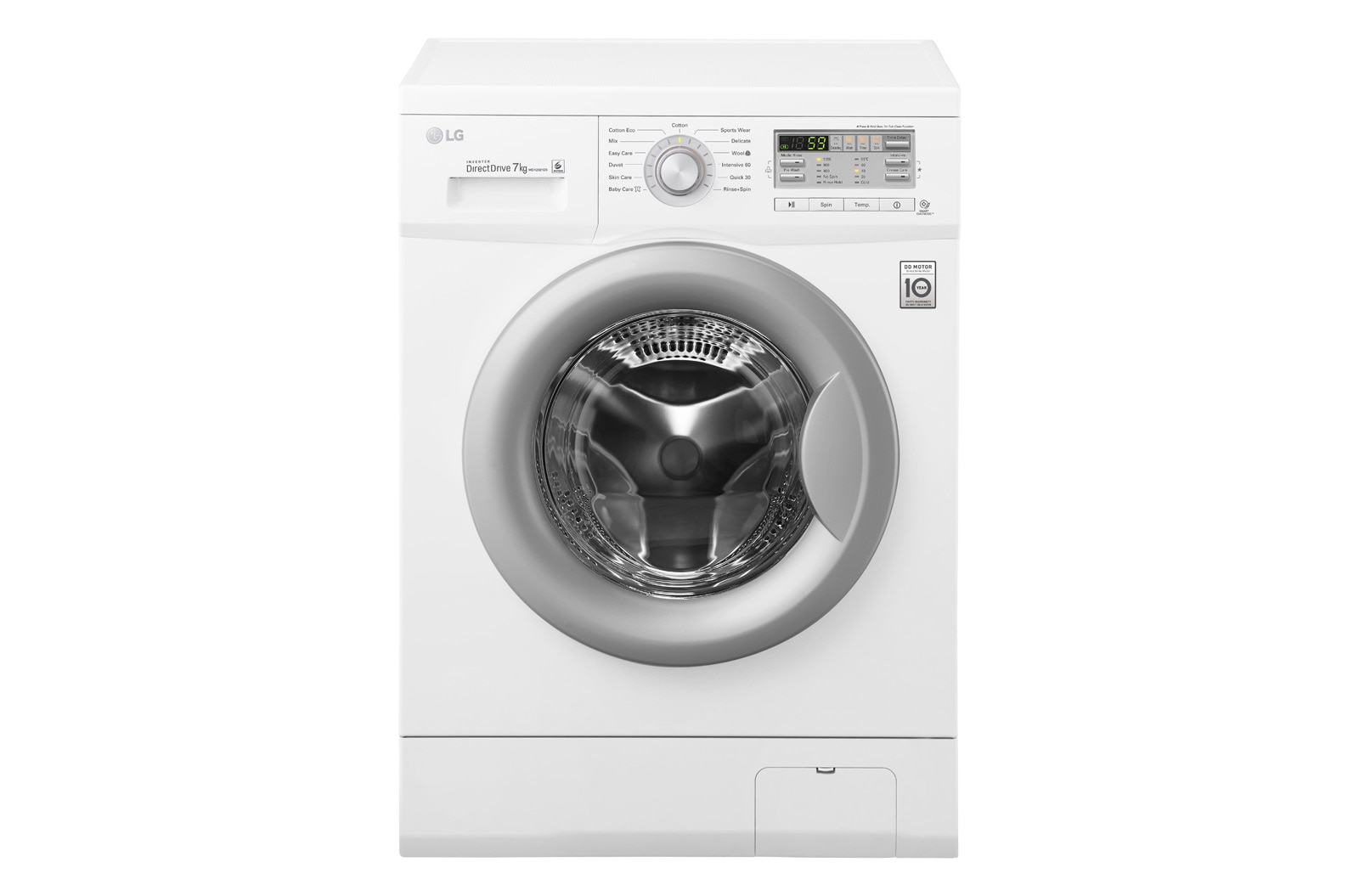 Front view of 7kg Direct Drive Front Loader Washing Machine WD12021D6