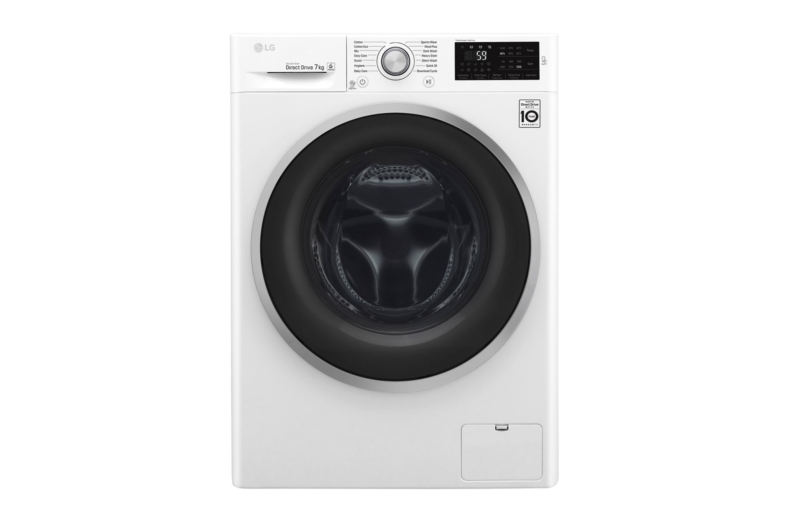 LG 7kg Front Loader Washing Machine with 6 Motion Direct Drive, WD1207NCW