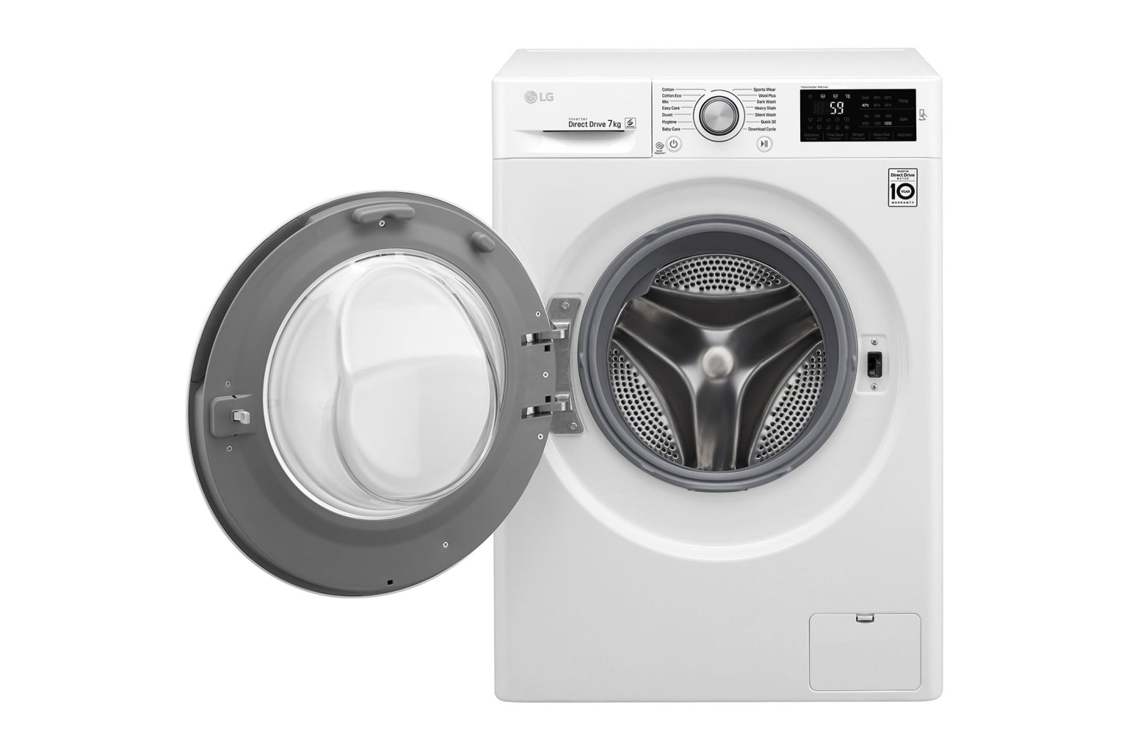 LG 7kg Front Loader Washing Machine with 6 Motion Direct Drive, WD1207NCW