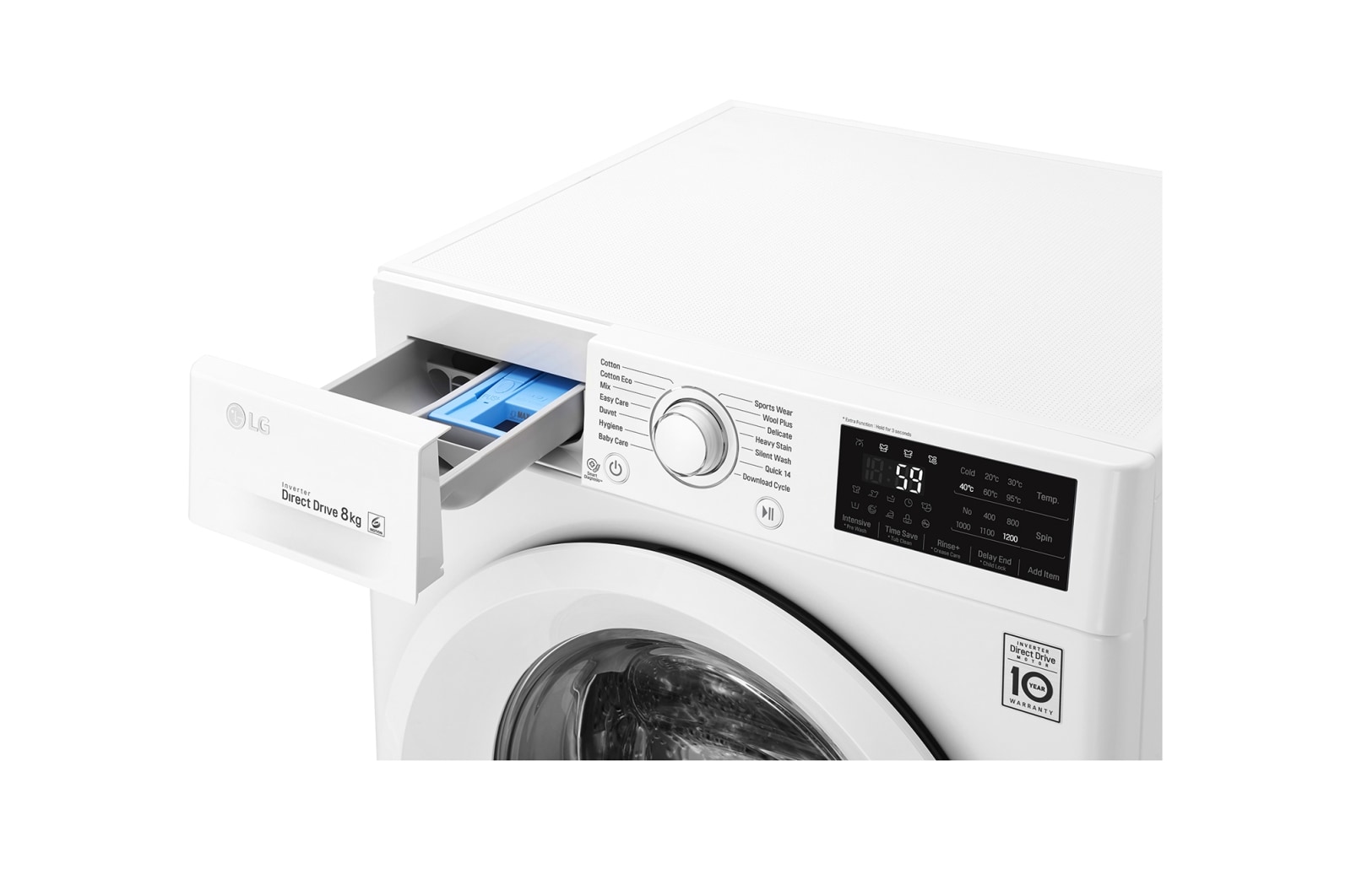 LG 8kg Front Loader Washing Machine with 6 Motion Direct Drive, WD1208TC4W