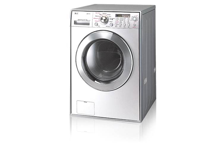 LG White 9/5kg Steam Washer & Dryer with 10 Year Direct Drive Motor Warranty (WELS 4.5 Star, 77 Litres per wash), WD12490FD