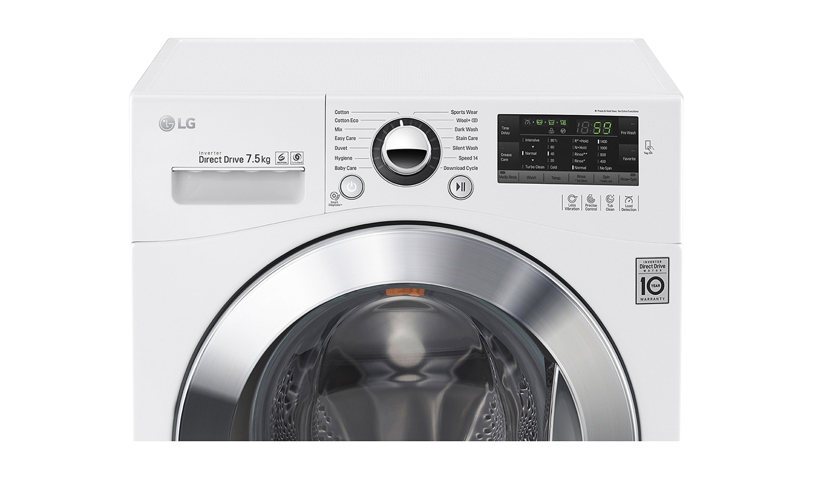 LG 7.5kg Direct Drive Front Load Washer, WD14023D6
