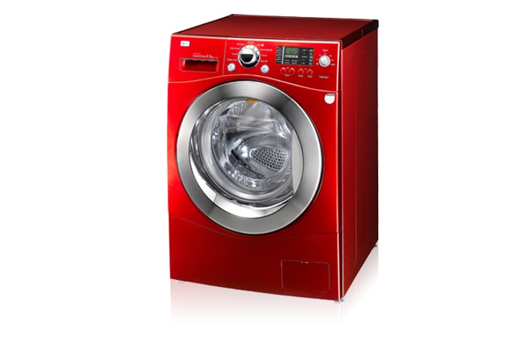 LG 8kg Direct Drive Front Load Washer in striking Candy Apple Red (WELS 4.5 Star, 73L Litres per wash), WD14039D