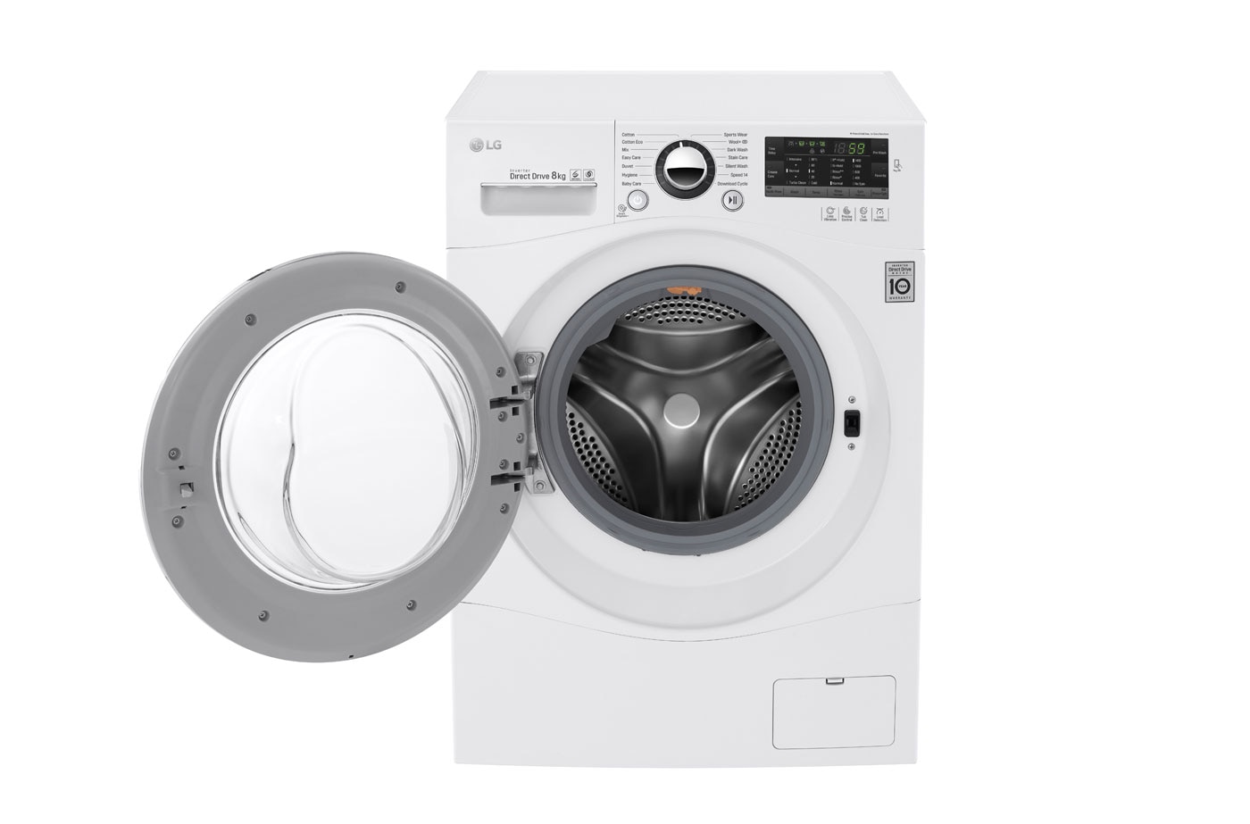 LG 8kg Front Loader Washing Machine with TurboClean® & 6 Motion Direct Drive, WD1408NPW