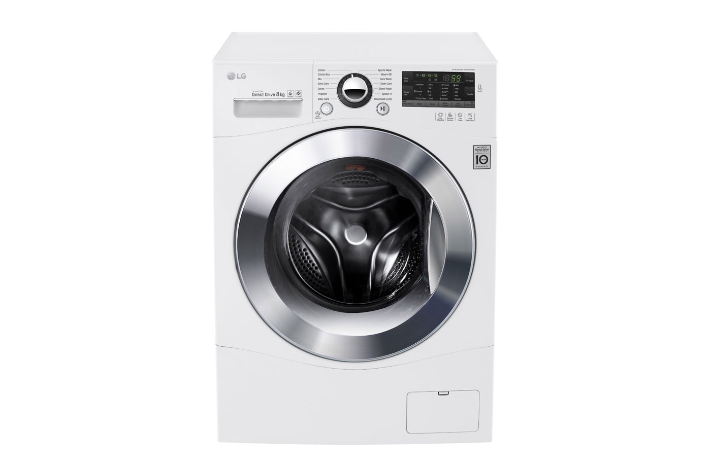 LG 8kg Front Loader Washing Machine with TurboClean® & 6 Motion Direct Drive, WD1408NPW