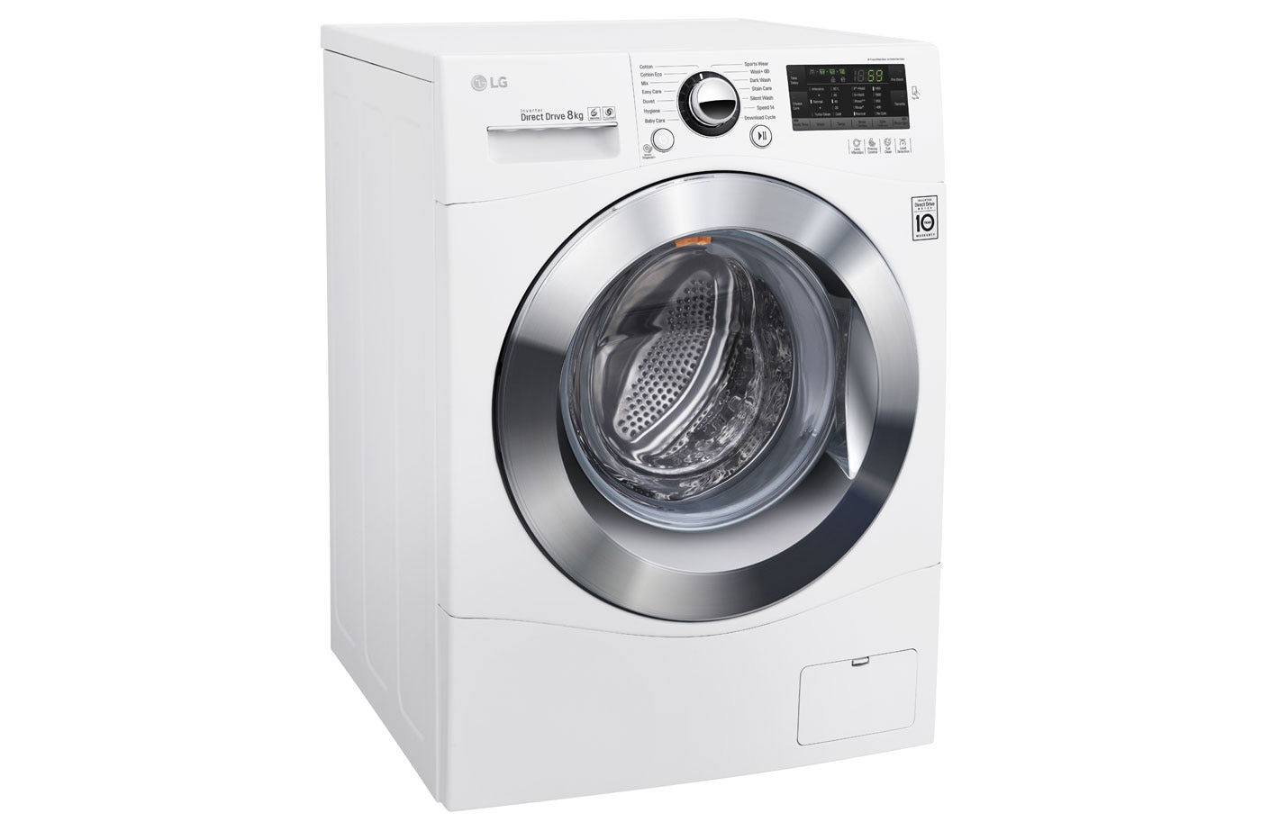 LG 8kg Front Loader Washing Machine with TurboClean® & 6 Motion Direct Drive, WD1408NPW