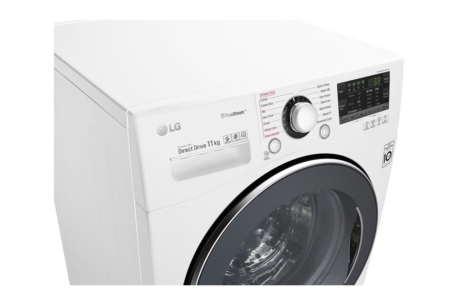 LG 11kg Front Loader Washing Machine  with True Steam®, WD1411SBW