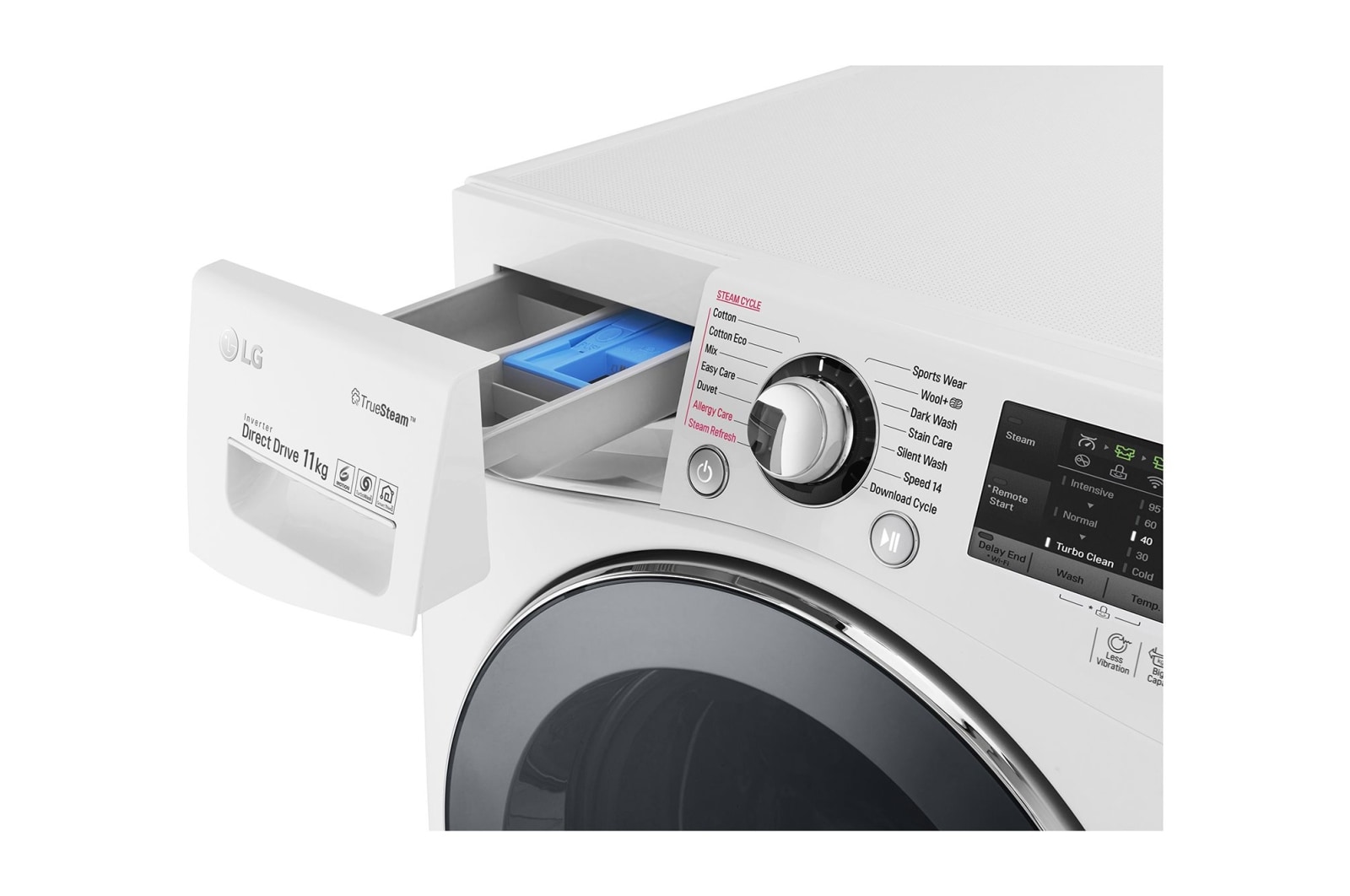 LG 11kg Front Loader Washing Machine  with True Steam®, WD1411SBW