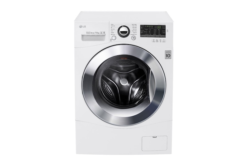 Front view of 7.5kg Front Loader Washing Machine with TurboClean® & 6 Motion Direct Drive WD1475NPW