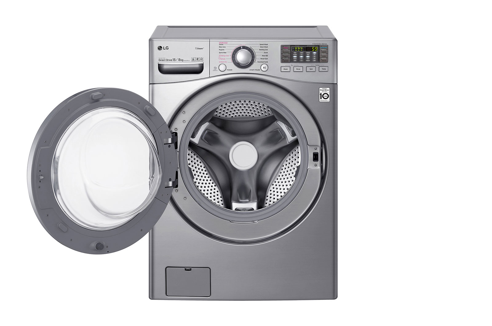 LG 15kg/8kg Front Load Washer Dryer Combo with True Steam®, WDC1215HSVE