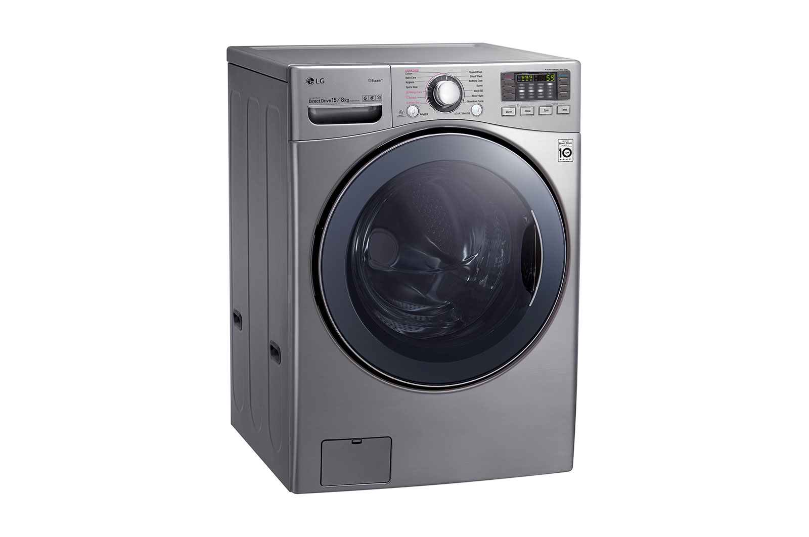 LG 15kg/8kg Front Load Washer Dryer Combo with True Steam®, WDC1215HSVE