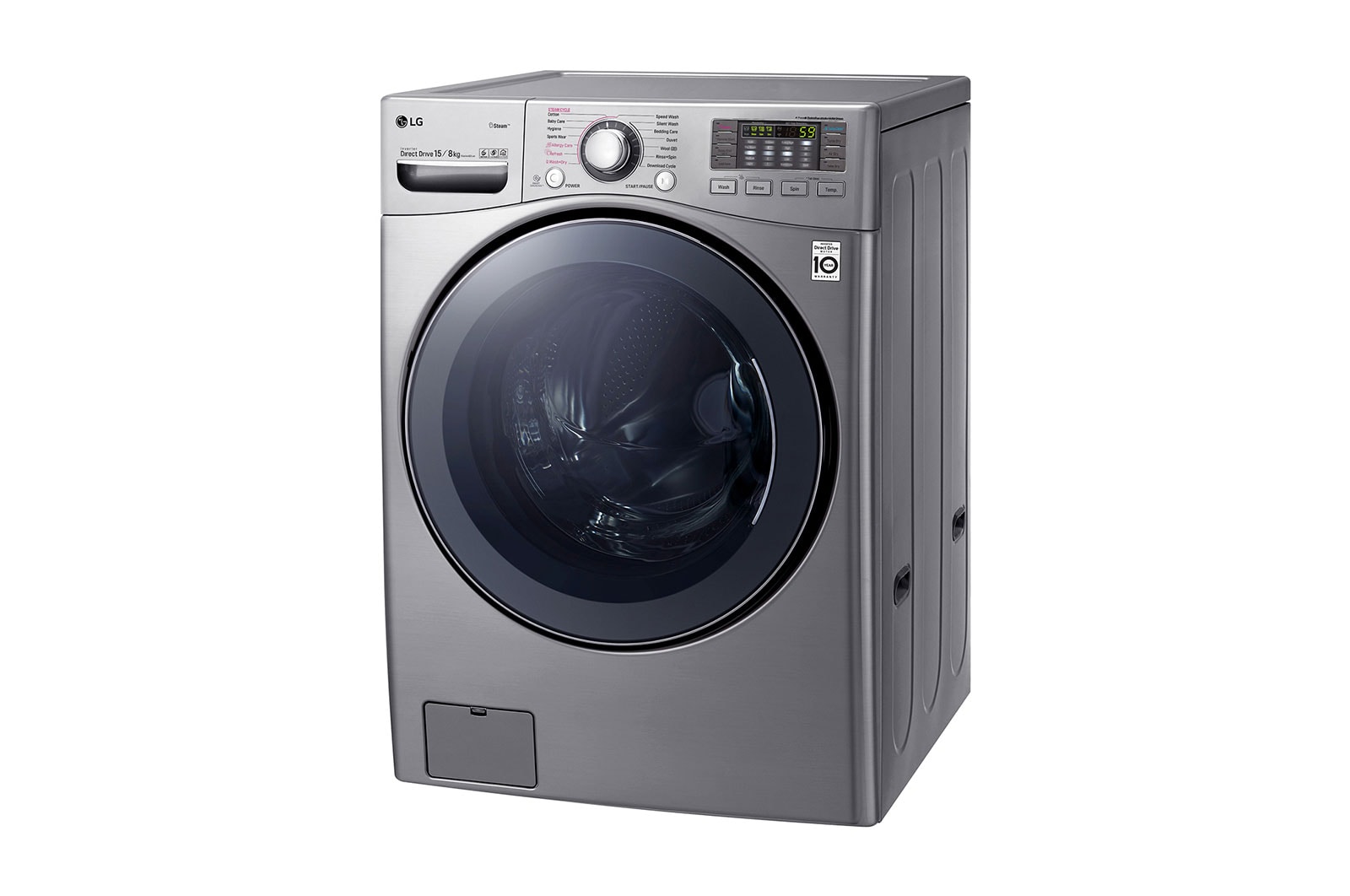 LG 15kg/8kg Front Load Washer Dryer Combo with True Steam®, WDC1215HSVE