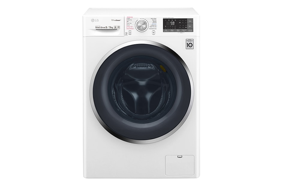 Front view of 9kg/5kg Front Load Washer Dryer Combo with True Steam® WDC1409HCW