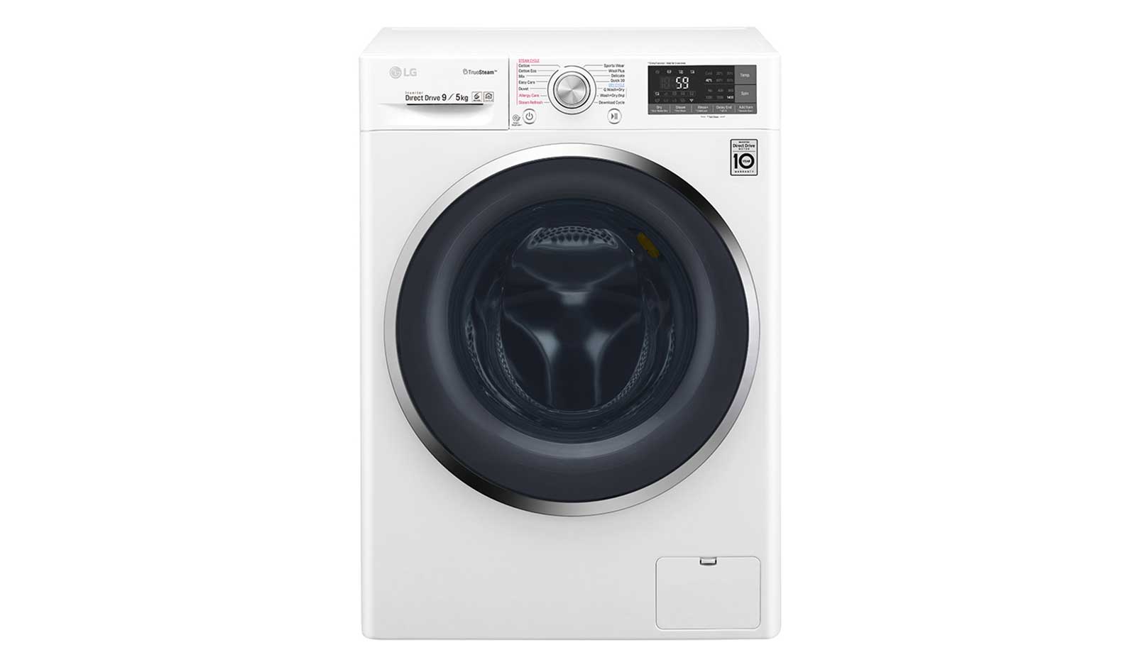 Front view of 9kg/5kg Front Load Washer Dryer Combo with True Steam® WDC1409HCW