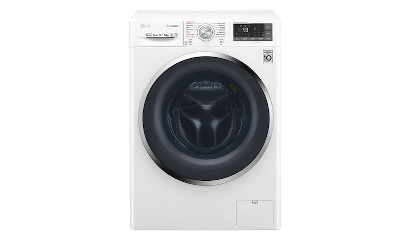 Front view of 9kg/5kg Front Load Washer Dryer Combo with True Steam® WDC1409HCW