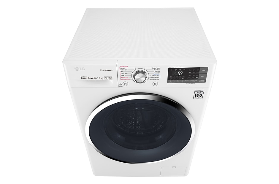 LG 9kg/5kg Front Load Washer Dryer Combo with True Steam®, WDC1409HCW