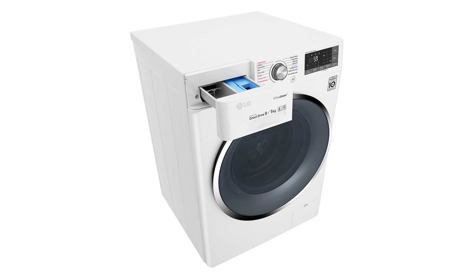 LG 9kg/5kg Front Load Washer Dryer Combo with True Steam®, WDC1409HCW